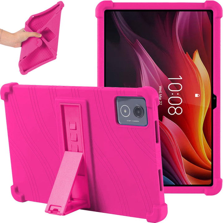 Силиконовый чехол с подставкой для Lenovo Tab K11 Plus 11.45" TB352FU Hotpink