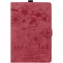 Чохол Galeo Vintage TPU Folio для Xiaomi Redmi Pad Pro 12.1" /Poco Pad Cat and Flowers Red