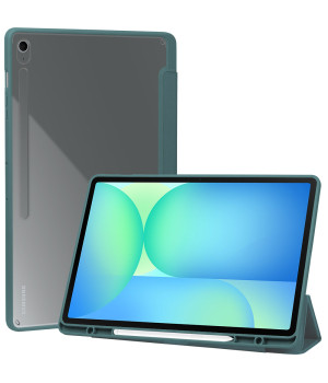Чехол Galeo Hybrid Case with S-Pen Holder для Samsung Galaxy Tab S10 FE Plus 13.1" Dark Green