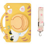 Детский чехол для Samsung Galaxy Tab A9 8.7" SM-X110, SM-X115 Galeo Cartoon Cat с ремешком
