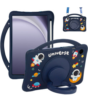 Детский чехол для Samsung Galaxy Tab A9 8.7" SM-X110, SM-X115 Galeo Cartoon Space с ремешком