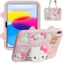 Детский чехол для Apple iPad 11 (2025) /10th Gen 10.9" (2022) Galeo Cartoon Kitty с ремешком