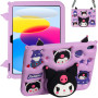 Детский чехол для Apple iPad 11 (2025) /10th Gen 10.9" (2022) Galeo Cartoon Kuromi с ремешком