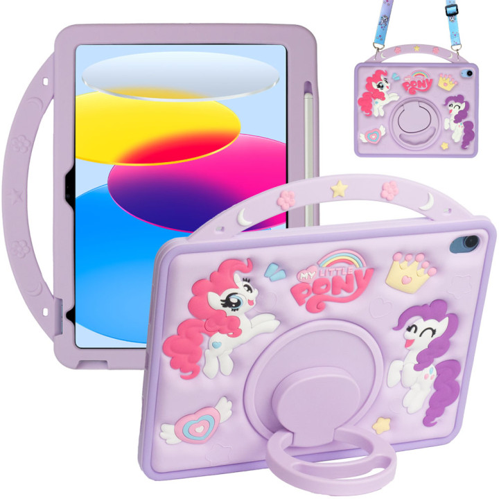 Детский чехол для Apple iPad 11 (2025) /10th Gen 10.9" (2022) Galeo Cartoon Pony с ремешком