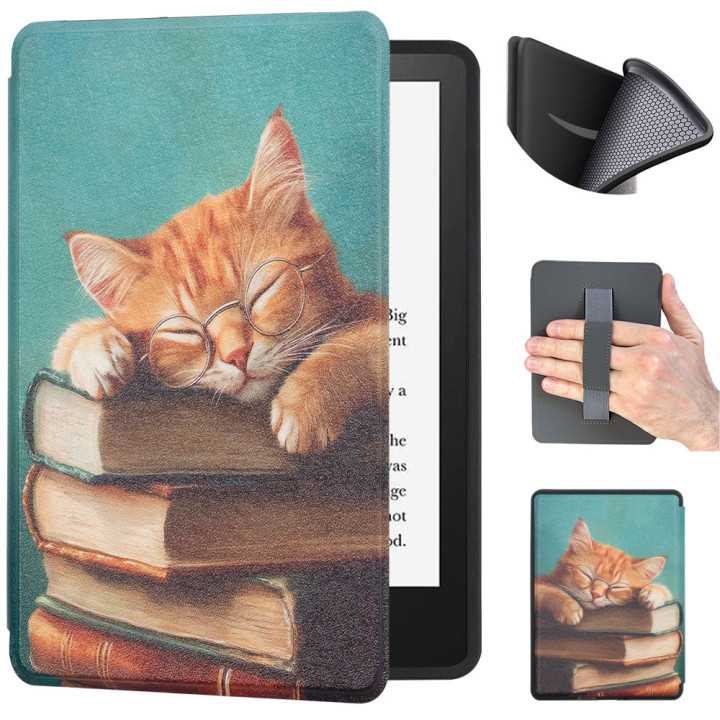 Чехол Galeo TPU with Handstrap для Amazon Kindle Paperwhite 11th Gen 6.8" Kitten