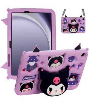 Детский чехол для Samsung Galaxy Tab A9+ 11" SM-X210, SM-X216 Galeo Cartoon Kuromi с ремешком