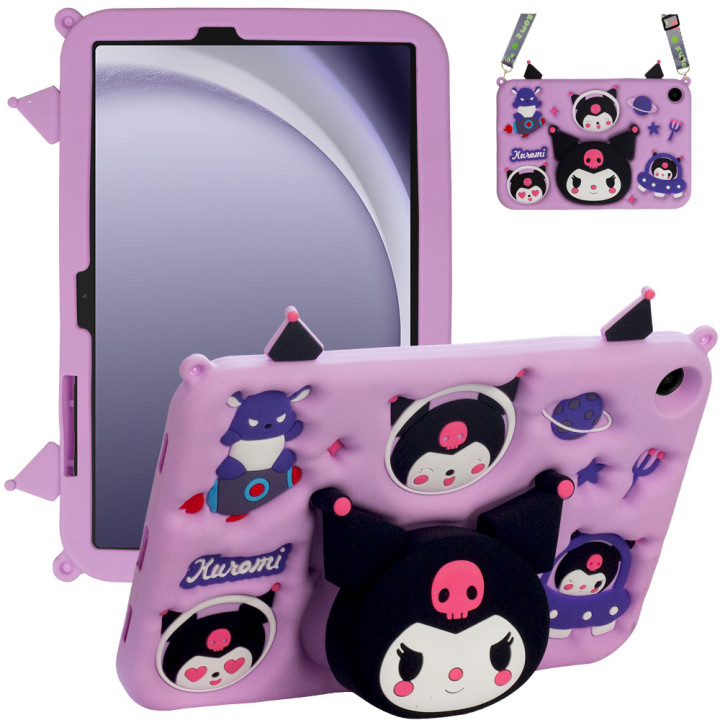Дитячий чохол для Samsung Galaxy Tab A9+ 11" SM-X210, SM-X216 Galeo Cartoon Kuromi з ремінцем