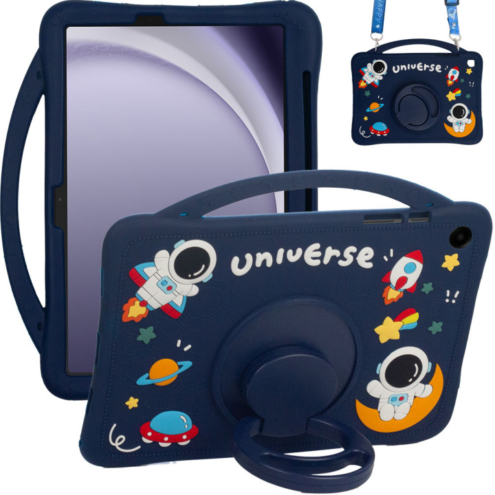 Детский чехол для Samsung Galaxy Tab A9+ 11" SM-X210, SM-X216 Galeo Cartoon Space с ремешком