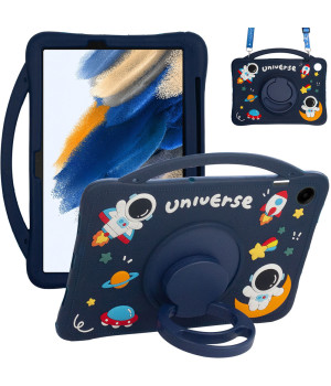 Детский чехол для Samsung Galaxy Tab A8 10.5" SM-X200, SM-X205 Galeo Cartoon Space с ремешком