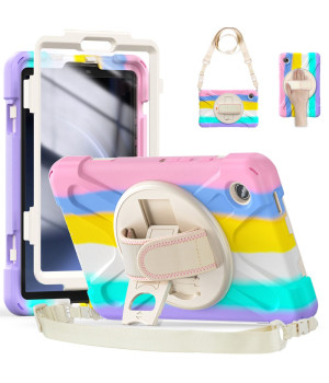 Противоударный чехол Galeo Heavy Duty+ для Samsung Galaxy Tab A9 8.7" SM-X110, SM-X115 Rainbow Pink