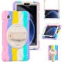 Противоударный чехол Galeo Heavy Duty+ для Samsung Galaxy Tab A9 8.7" SM-X110, SM-X115 Rainbow Pink