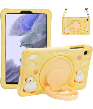 Детский чехол для Samsung Galaxy Tab A7 Lite 8.7" SM-T220, SM-T225 Galeo Cartoon Duck с ремешком