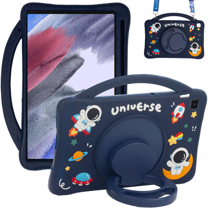 Детский чехол для Samsung Galaxy Tab A7 Lite 8.7" SM-T220, SM-T225 Galeo Cartoon Space с ремешком