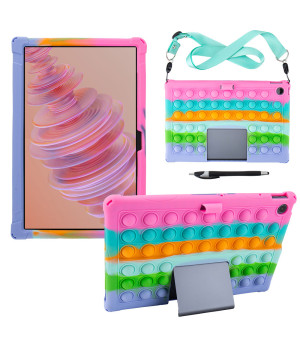 Силіконовий чохол Galeo Pop It для Lenovo Tab Plus 11.5 TB351FU / Xiaoxin Pad Studio Rainbow Pink