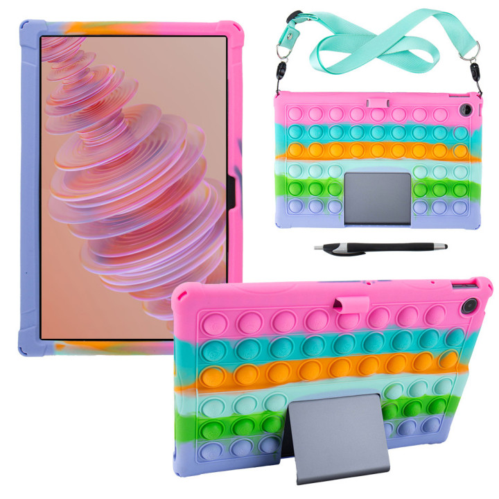 Силіконовий чохол Galeo Pop It для Lenovo Tab Plus 11.5 TB351FU / Xiaoxin Pad Studio Rainbow Pink