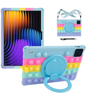 Силіконовий чохол Galeo Pop It with Handle для Xiaomi Pad 7 / Pad 7 Pro 11.2" Rainbow LB