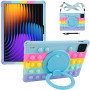 Силиконовый чехол Galeo Pop It with Handle для Xiaomi Pad 7 / Pad 7 Pro 11.2" Rainbow LB