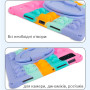 Силіконовий чохол Galeo Pop It with Handle для Xiaomi Pad 7 / Pad 7 Pro 11.2" Rainbow Pink