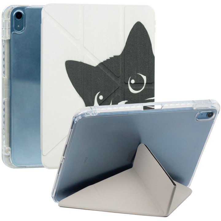 Чехол Galeo Hybrid Y-Type Print для Apple iPad 11 (2025) / iPad 10 (2022) Black Cat