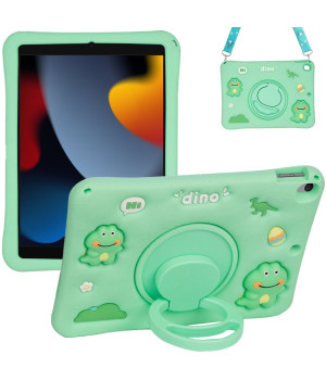 Дитячий чохол для Apple iPad 7/8/9 10.2" (2019/2020/2021) Galeo Cartoon Dino з ремінцем