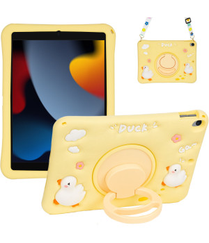 Дитячий чохол для Apple iPad 7/8/9 10.2" (2019/2020/2021) Galeo Cartoon Duck з ремінцем