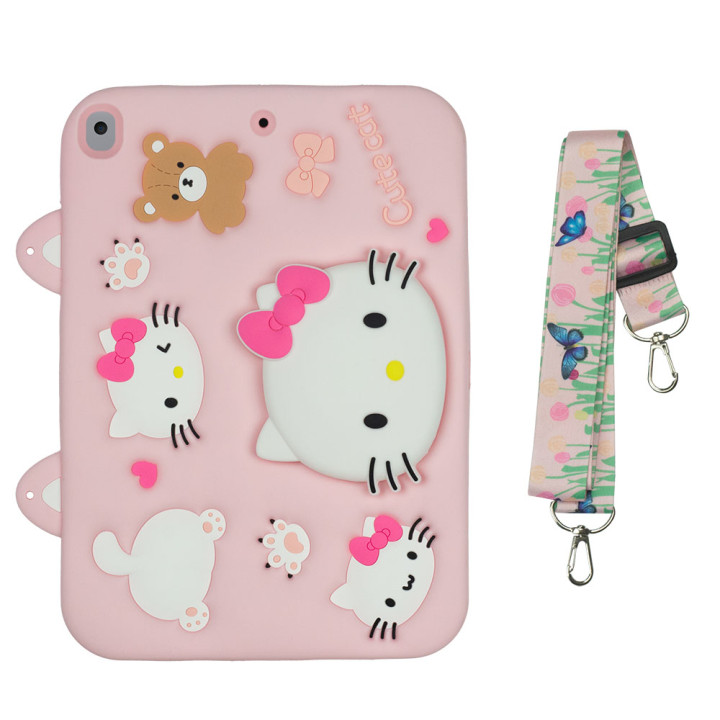 Детский чехол для Apple iPad 7/8/9 10.2" (2019/2020/2021) Galeo Cartoon Kitty с ремешком