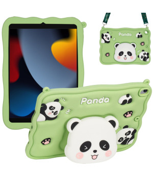 Дитячий чохол для Apple iPad 7/8/9 10.2" (2019/2020/2021) Galeo Cartoon Panda з ремінцем