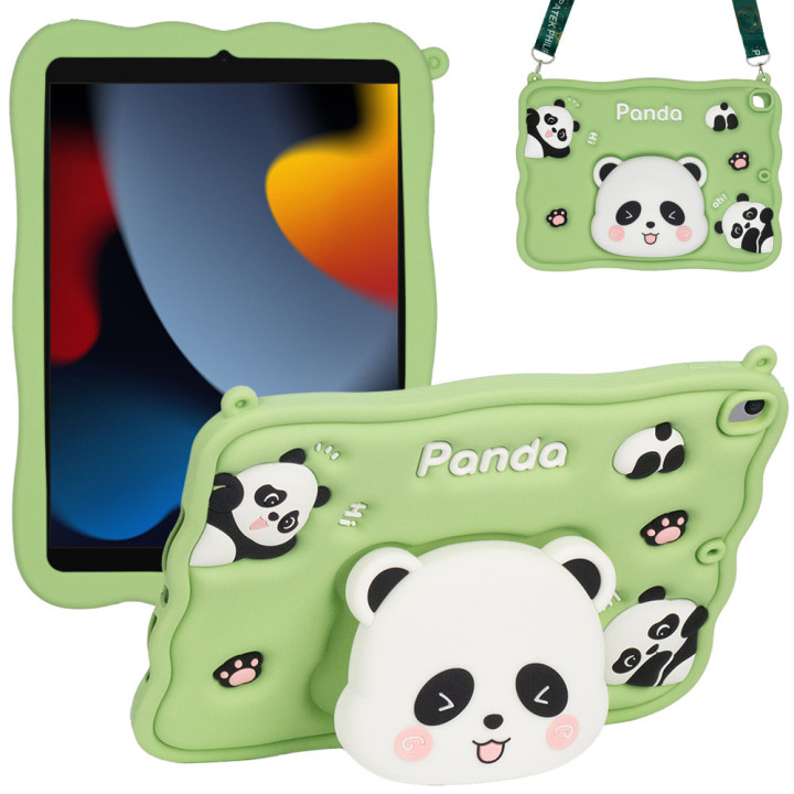 Детский чехол для Apple iPad 7/8/9 10.2" (2019/2020/2021) Galeo Cartoon Panda с ремешком
