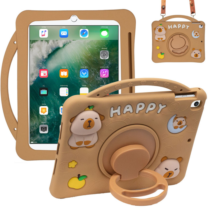 Дитячий чохол для Apple iPad 9.7" (2017/2018), Air 1/2, Pro 9.7" Galeo Cartoon Capybara з ремінцем