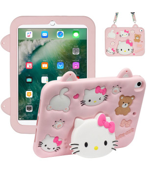 Дитячий чохол для Apple iPad 9.7" (2017/2018), Air 1/2, Pro 9.7" Galeo Cartoon Kitty з ремінцем