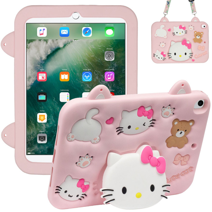 Дитячий чохол для Apple iPad 9.7" (2017/2018), Air 1/2, Pro 9.7" Galeo Cartoon Kitty з ремінцем