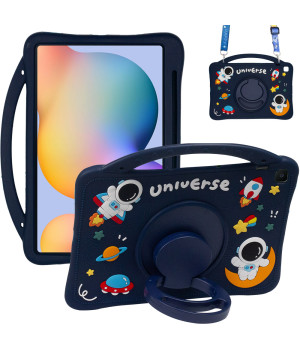 Детский чехол для Samsung Galaxy Tab S6 Lite 10.4" (2020/2022/2024) Galeo Cartoon Space с ремешком