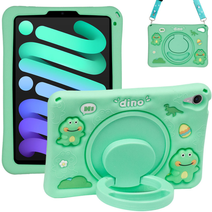 Детский чехол для Apple iPad mini 6/7 (2021/2024) 8.3" Galeo Cartoon Dino с ремешком