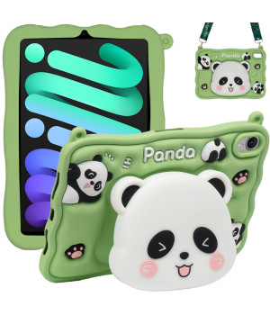 Дитячий чохол для Apple iPad mini 6/7 (2021/2024) 8.3" Galeo Cartoon Panda з ремінцем