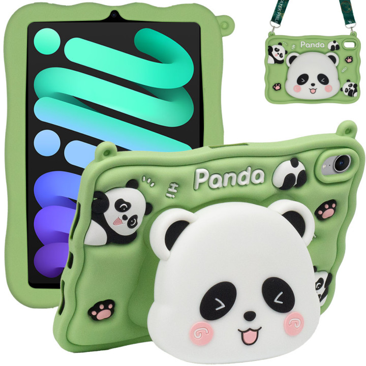 Дитячий чохол для Apple iPad mini 6/7 (2021/2024) 8.3" Galeo Cartoon Panda з ремінцем