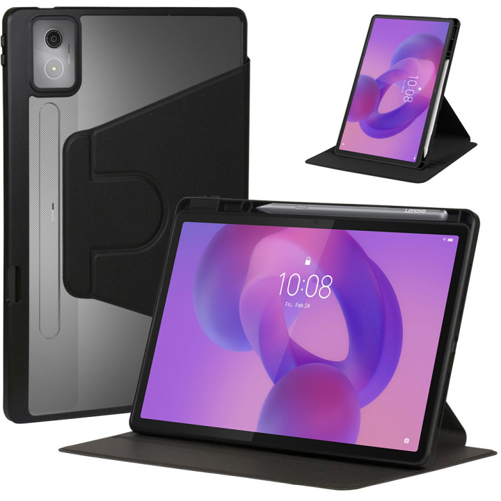 Чехол Galeo Hybrid Rotating with Stylus Holder для Lenovo Idea Tab Pro TB373FU 12.7" (2025) Black