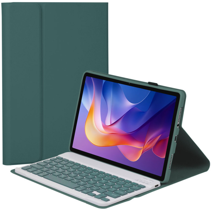 Чехол с bluetooth клавиатурой для Xaiomi Redmi Pad 2 11" (2025) Galeo (En+Ua+Ru) Dark Green