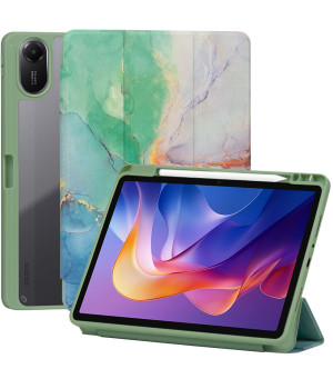Чехол с отделением для стилуса для Xiaomi Redmi Pad 2 11" (2025) Galeo Hybrid Green Marble