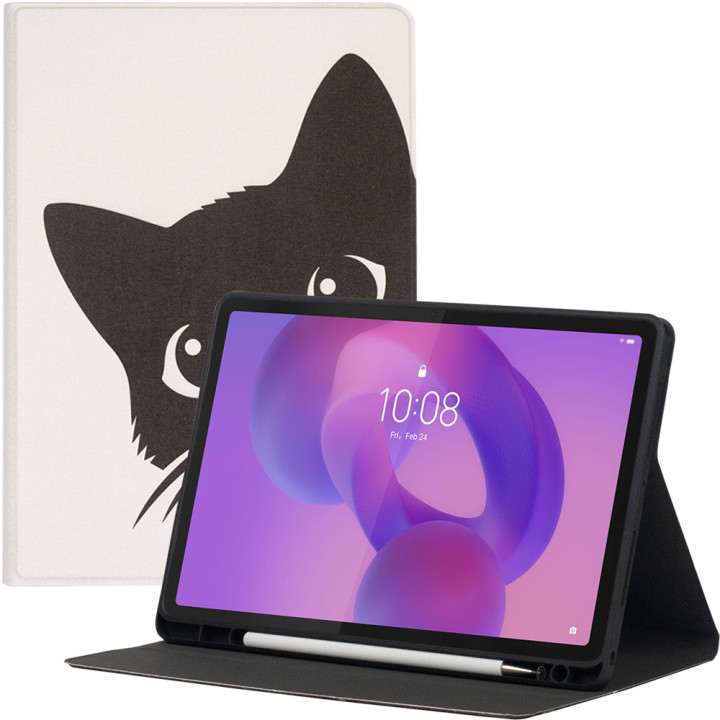 Чохол Galeo TPU Print with Stylus Holder для Lenovo Idea Tab 11" / Tab K11 2nd GenTB336FU Black Cat