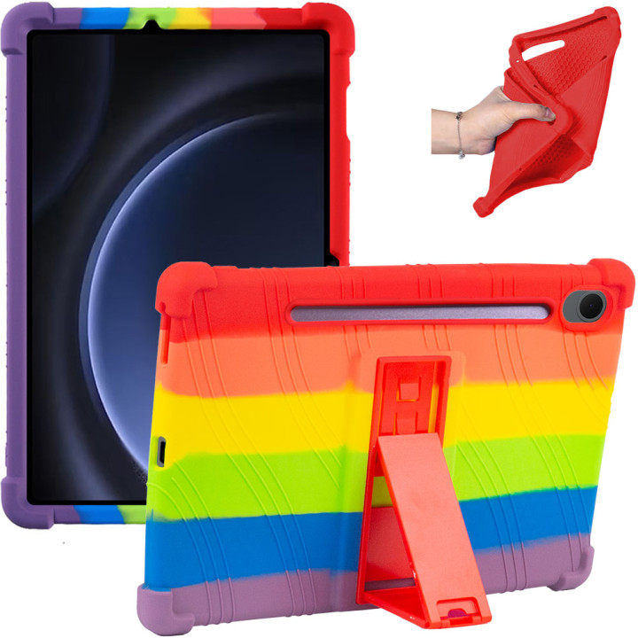 Силиконовый чехол c подставкой для Samsung Galaxy Tab S9 FE/S10 FE/S10 Lite 10.9" Rainbow