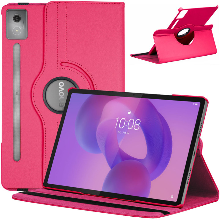 Поворотний чохол для Lenovo Idea Tab Pro 12.7" TB373FU / Xiaoxin Pad Pro 2025 Hotpink