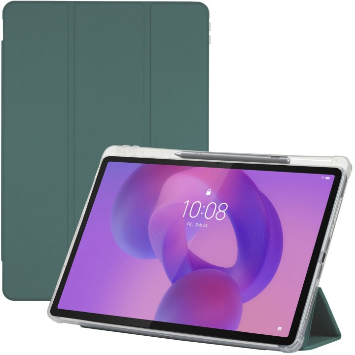 Чохол Galeo TPU Trifold with Stylus Holder для Lenovo Idea Tab Pro TB373FU 12.7" (2025) / Tab P12 TB370FU Dark Green