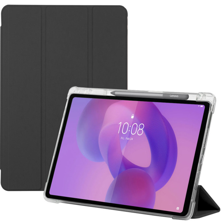 Чехол Galeo TPU Trifold with Stylus Holder для Lenovo Idea Tab Plus 12.1" (2025) / Tab K12 TB361FU Black