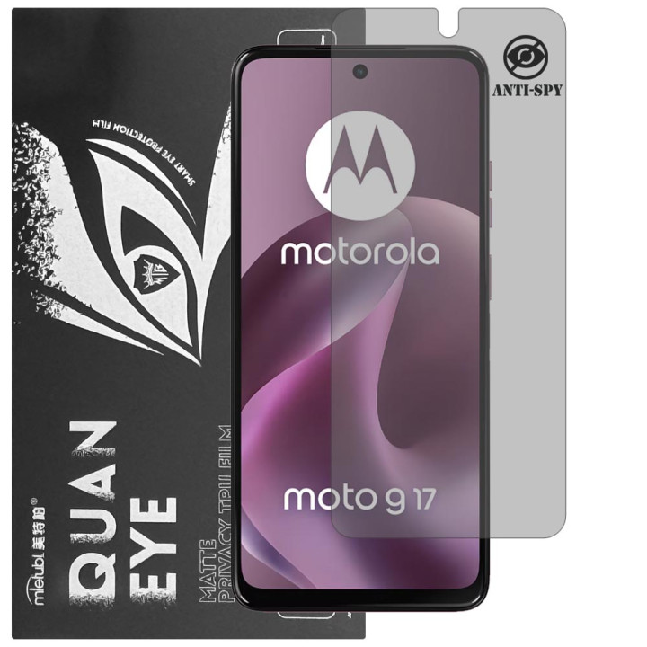 Гідрогелева плівка антишпигун матова Mietubl Quantum Eye Privacy для Motorola Moto G17