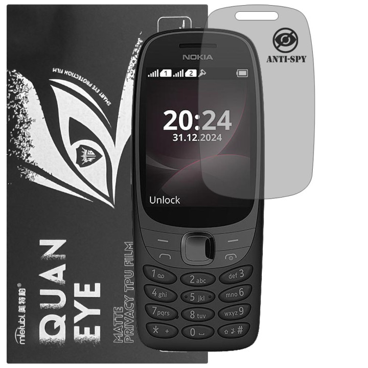 Гідрогелева плівка антишпигун матова Mietubl Quantum Eye Privacy для Nokia 6310 (2024)