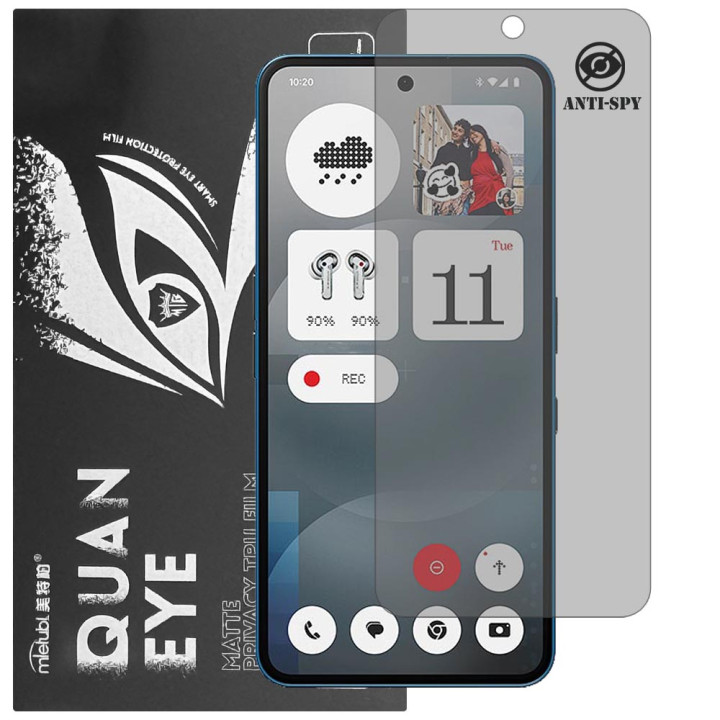 Гідрогелева плівка антишпигун матова Mietubl Quantum Eye Privacy для Nothing Phone (3a)