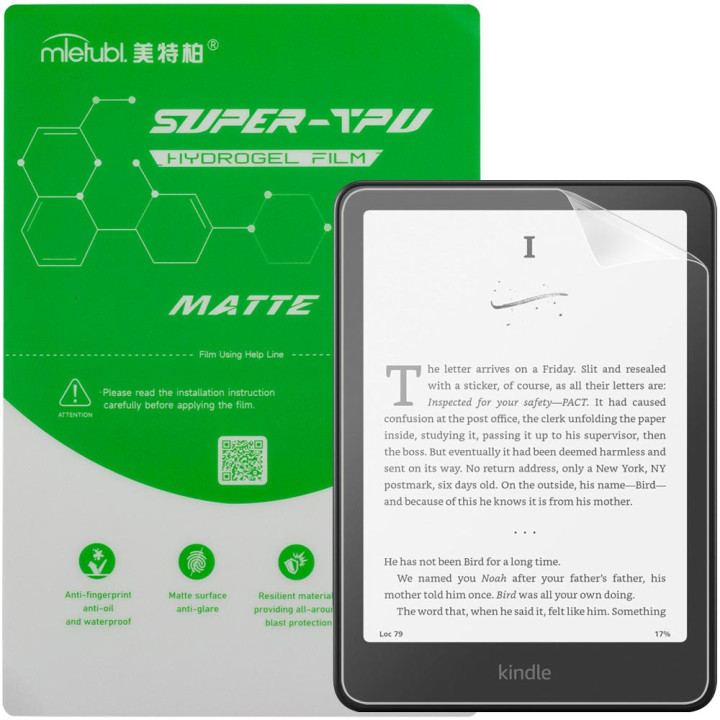 Гидрогелевая пленка Mietubl Super-TPU для Amazon Kindle Paperwhite 12th Gen / Kindle Colorsoft Матовая