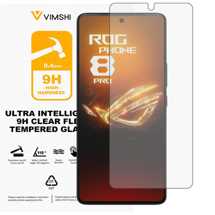Противоударная защитная пленка Vimshi Ultra 9H Clear Flex для ASUS ROG Phone 8 Pro