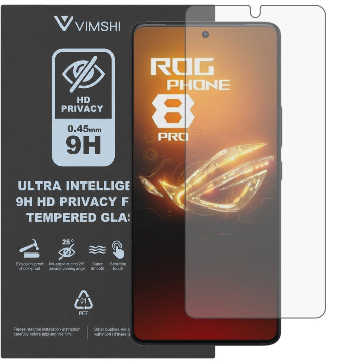 Протиударна захисна плівка антишпигун Vimshi Ultra 9H Privacy Flex для ASUS ROG Phone 8 Pro