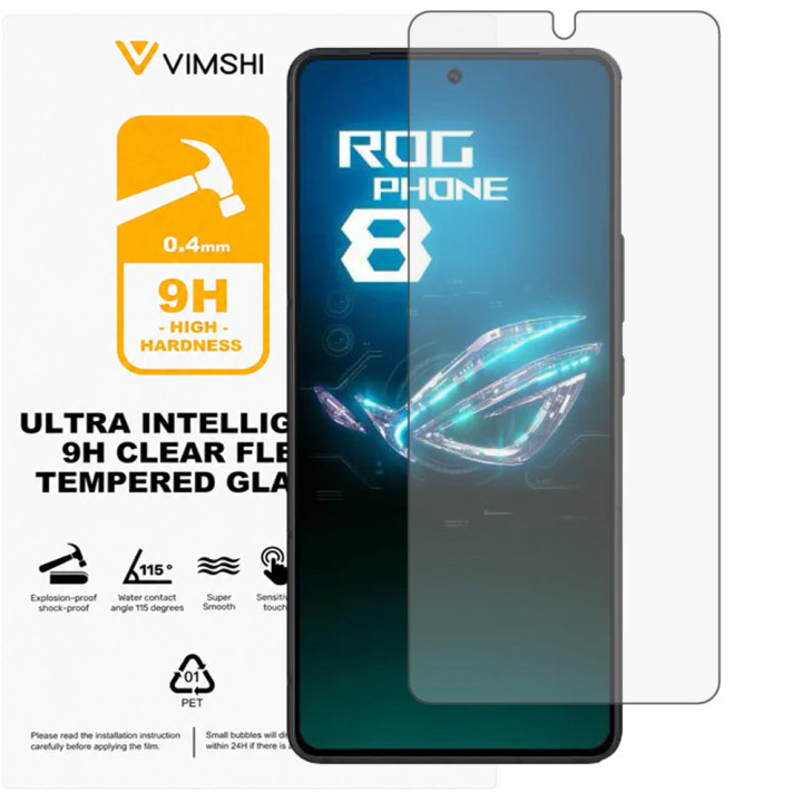Противоударная защитная пленка Vimshi Ultra 9H Clear Flex для ASUS ROG Phone 8